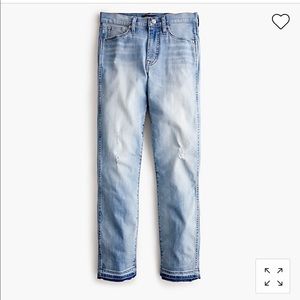 J. Crew Vintage Straight Eco Jean in Light Destroyed Vintage Wash